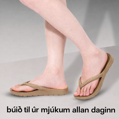 Inniskór með stuðningi við boga